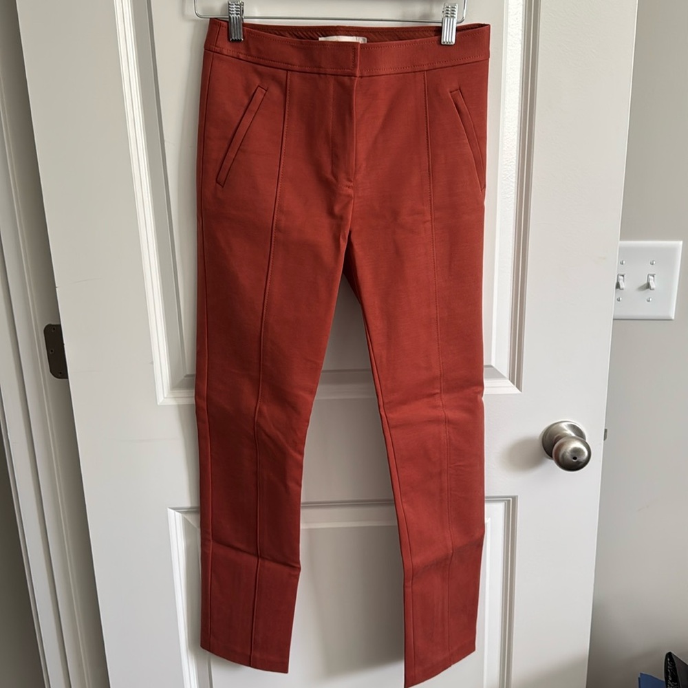Tory Burch Vanner Pant Size 2 Color: Brown/Brick Red